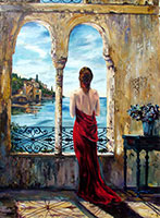 philadelphia paintings,  downtown buildings, shopping paintings, girl shoppers, Banana Republic, Urban Outfitters
