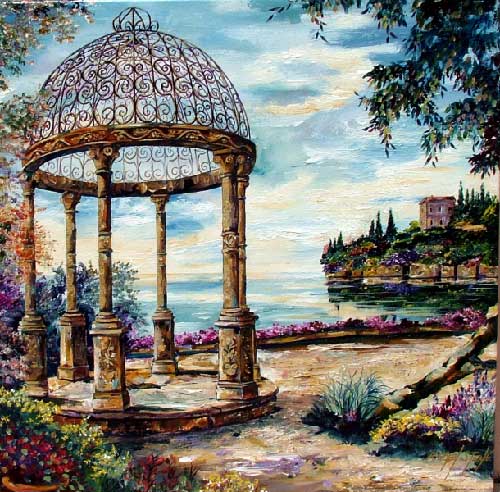 Portofino,  boats,  Mediterranean waterfront,  Italian,  original painting